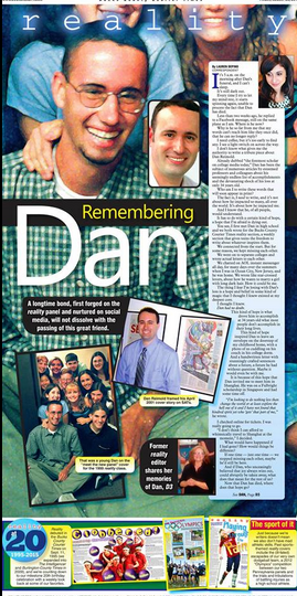 Cover story from the BCCT reality section, Aug. 27, 2015 tribute to Dan Reimold.